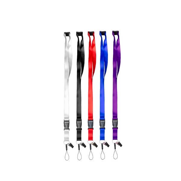 Gearia nylon safety lanyard 20mm with buckle and clips