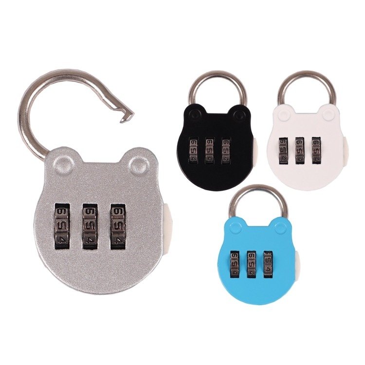 Investy mini travel padlock LR07 in assorted colours – zinc alloy, compact and non-TSA