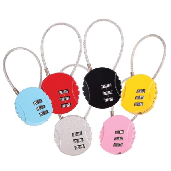 Aqify colorful travel lock LR74 in assorted colours, compact and non-TSA approved
