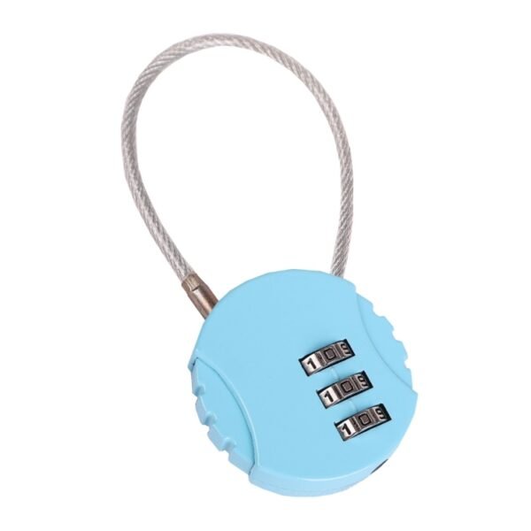 Aqify colorful travel lock LR74 in blue, compact and non-TSA approved