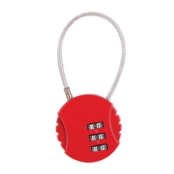 Aqify colorful travel lock LR74 in red, compact and non-TSA approved