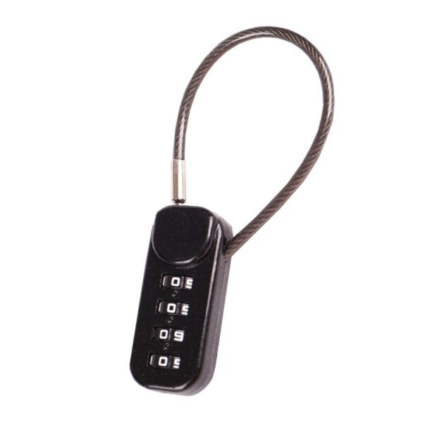 Coreliable luggage lock LR75 in black, zinc alloy, non-TSA approved