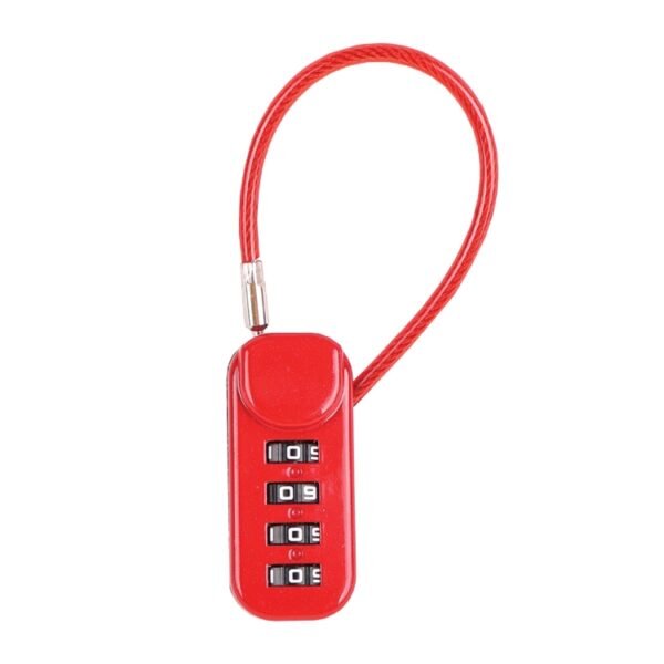 Coreliable luggage lock LR75 in red, zinc alloy, non-TSA approved