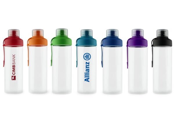 750ml Tritan drink bottle with adjustable strap and dual-opening lid- with logo