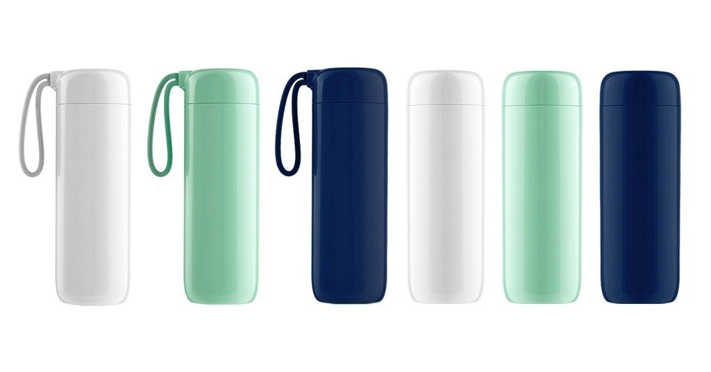 Spill-proof 400ml vacuum suction flask with smart base and thermal insulation- Group