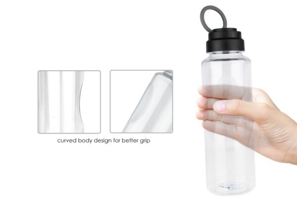 600ml AS drink bottle with leak-proof lid and ring handle – M120 FRODO- curved body design