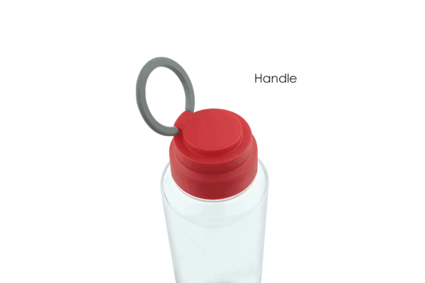 600ml AS drink bottle with leak-proof lid and ring handle – M120 FRODO- handle