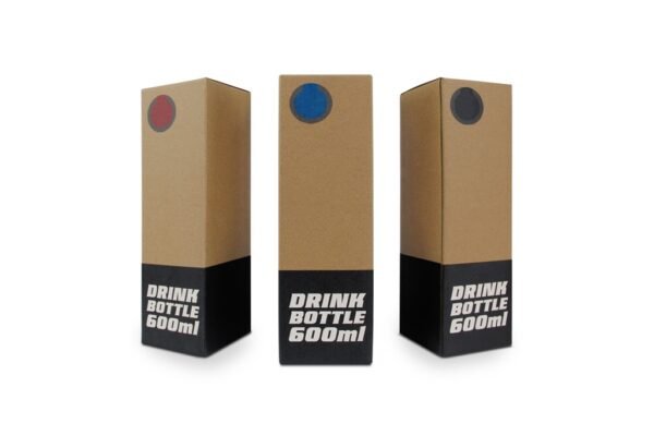 600ml AS drink bottle with leak-proof lid and ring handle – M120 FRODO- packaging