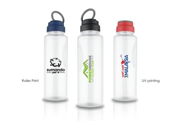 600ml AS drink bottle with leak-proof lid and ring handle – M120 FRODO- with logo