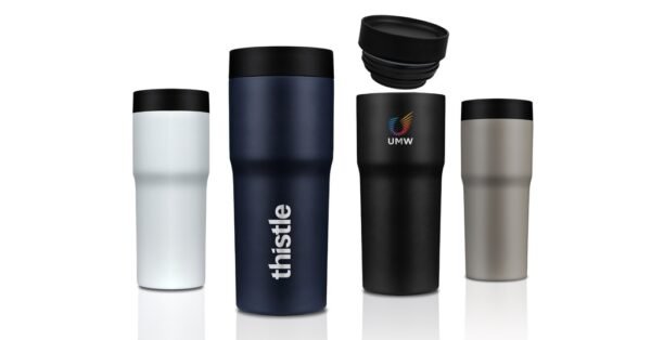 480ml thermal bottle with leak-proof sip lid and double-wall insulation by URBAN- with logo