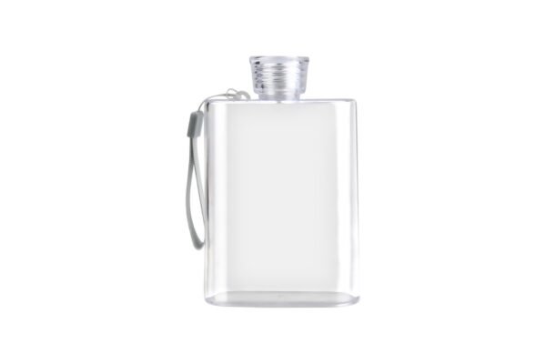 350ml portable drink bottle with nylon strap and custom print surface- White