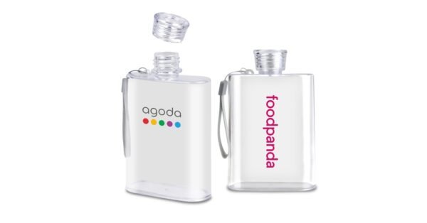 350ml portable drink bottle with nylon strap and custom print surface- with logo