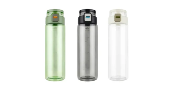 TREX 700ml plastic bottle with handle and strainer – M141 in assorted colour