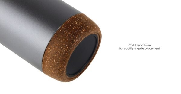 M500ml stainless steel drink bottle with straw and cork base – TREKKER - bottom