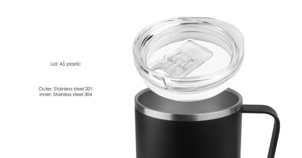 KOOLAR 300ml insulated mug with lid – stainless steel design - material