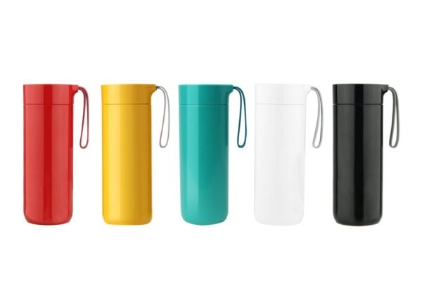 400ml vacuum suction flask with spill-proof base and silicone strap by ARTIART BUTTERFLY- group