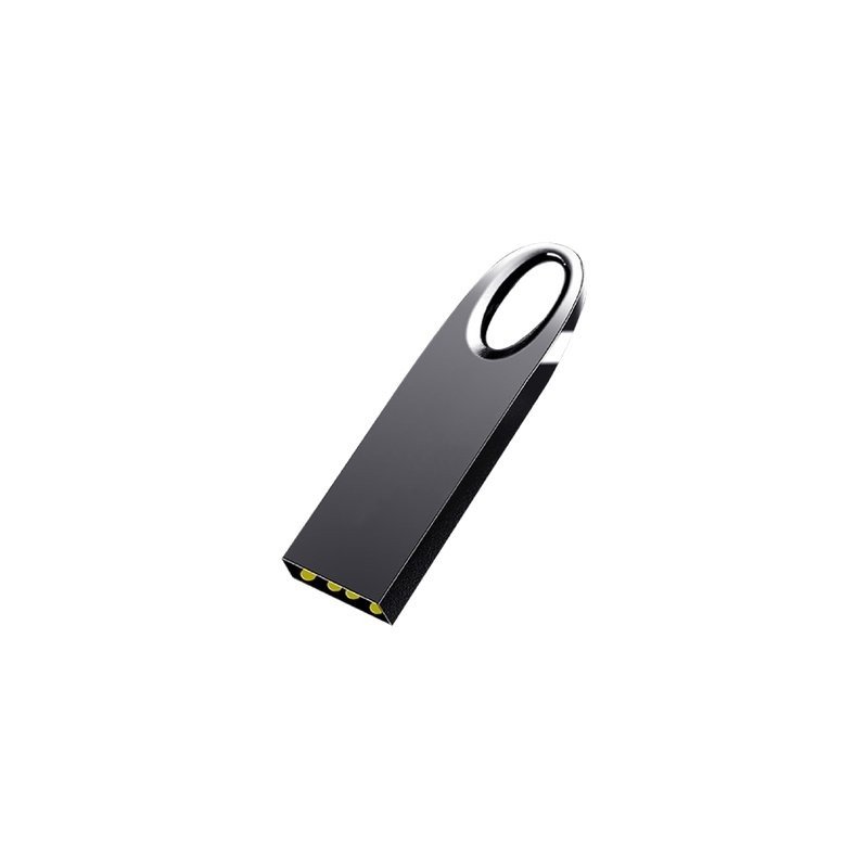 Gun metal alloy USB flash drive in gift box - printing area