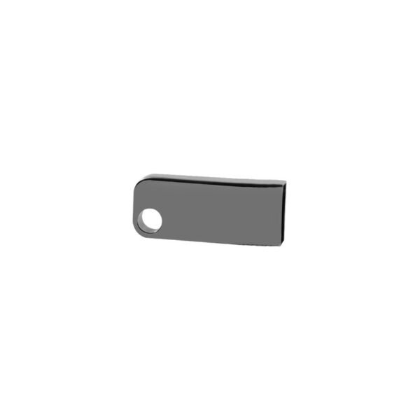 Slim gun metal USB drive in PP box - side