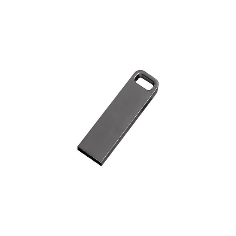 Gun metal thumb drive MT110A with alloy finish and 3-year memory chip warranty - top
