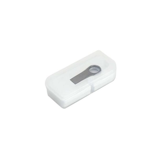 Compact gun metal plug USB flash drive with custom logo option - packaging