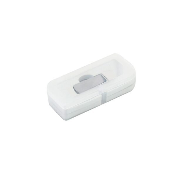 Silver rotating USB drive MT035B with alloy body and 3-year chip warranty - packaigng