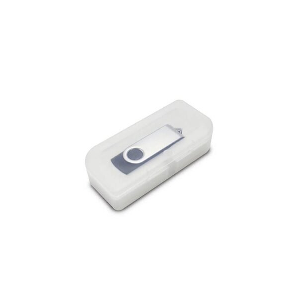 Swivel USB drive MT046A with silver clip in black, blue, or red – 3-year warranty - packaging
