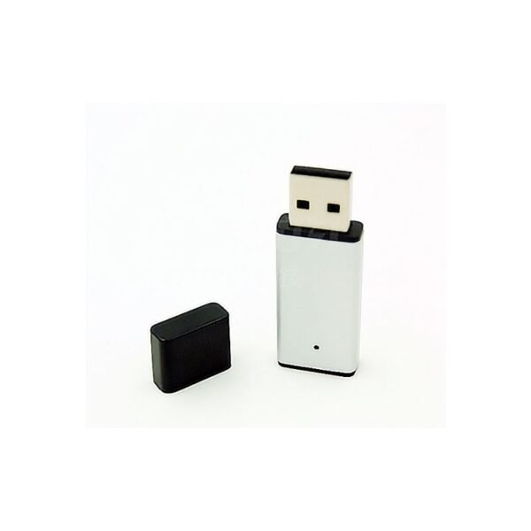 Silver USB drive MT055A with aluminium metal cap and 3-year warranty - open