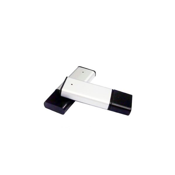 Silver USB drive MT055A with aluminium metal cap and 3-year warranty - back