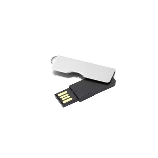 Silver swing USB drive MT066B with alloy-plastic body and 3-year chip warranty - open