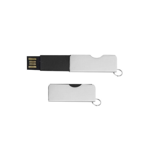 Silver swing USB drive MT066B with alloy-plastic body and 3-year chip warranty - open and close