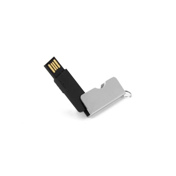 Silver swing USB drive MT066B with alloy-plastic body and 3-year chip warranty - back