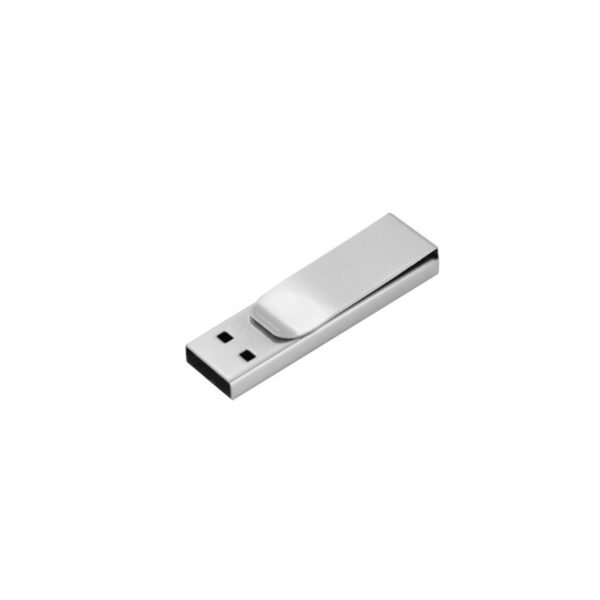 Sleek silver USB drive MT077B with alloy body and 3-year chip warranty