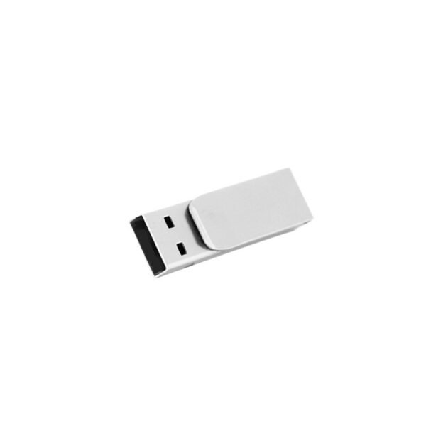 Sleek silver USB drive MT077B with alloy body and 3-year chip warranty - lay