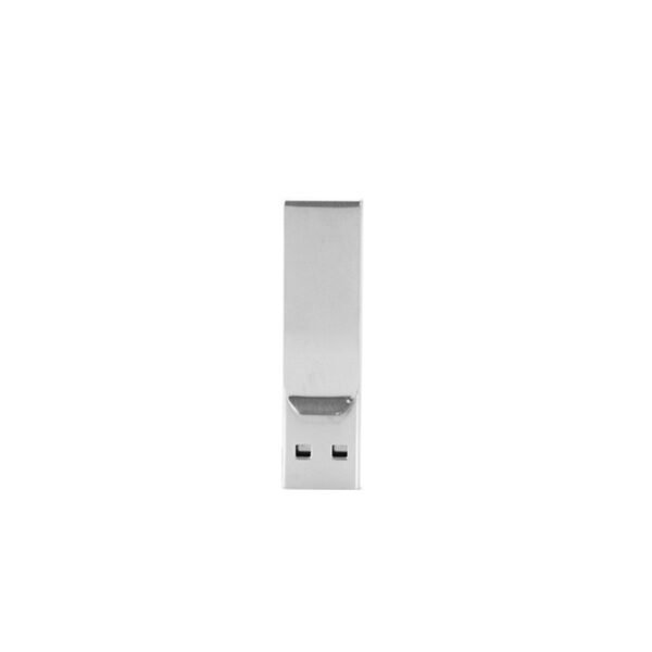 Sleek silver USB drive MT077B with alloy body and 3-year chip warranty - printing area