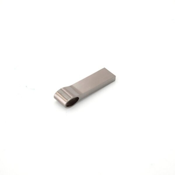 Gun metal thumb drive MT110A with alloy finish and 3-year memory chip warranty - back