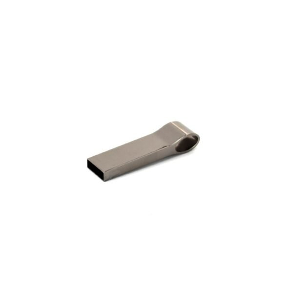 Gun metal thumb drive MT110A with alloy finish and 3-year memory chip warranty - lay