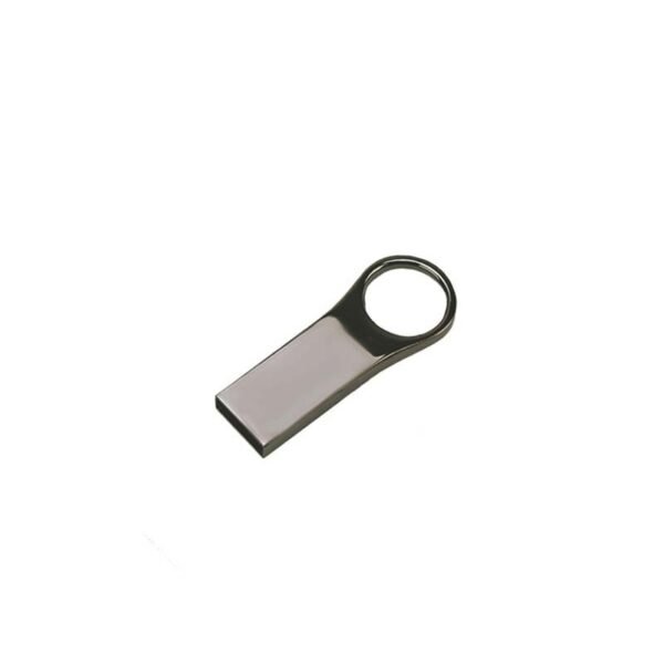 Slim USB flash drive MT111A in gun metal alloy with 3-year chip warranty - top