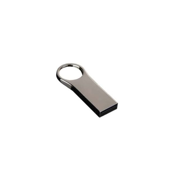 Slim USB flash drive MT111A in gun metal alloy with 3-year chip warranty - back
