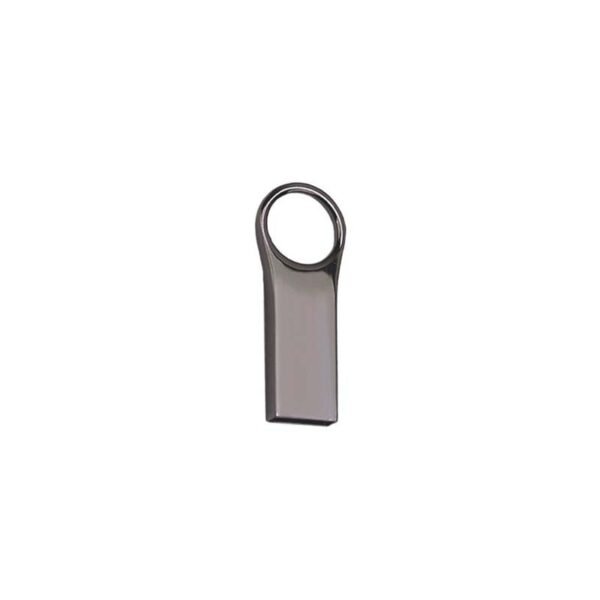 Slim USB flash drive MT111A in gun metal alloy with 3-year chip warranty - side
