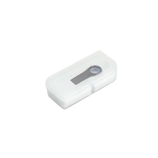 Slim USB flash drive MT111A in gun metal alloy with 3-year chip warranty - packaging