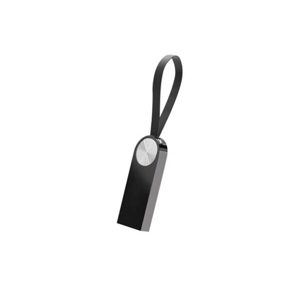 Gun metal compact USB drive MT112A with silver dot design and 3-year warranty - top