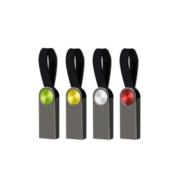 Gun metal compact USB drive MT112A with silver dot design and 3-year warranty - group