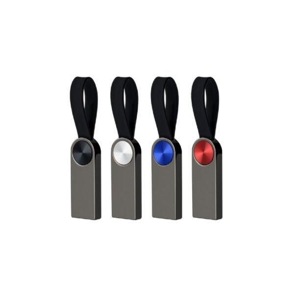 Gun metal compact USB drive MT112A with silver dot design and 3-year warranty - assorted colour