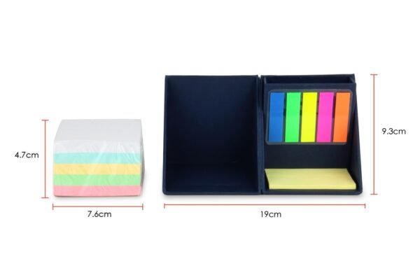S115M THE CUBE sticky memo cube box with colorful notes and page markers- product detail