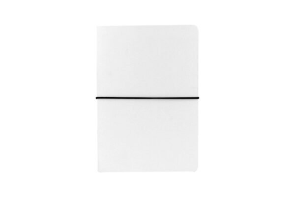 Dual paper notebook with lined and dotted pages in cardboard cover- Black strip