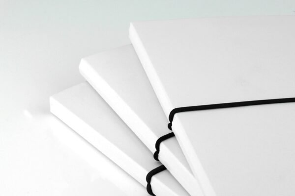 Dual paper notebook with lined and dotted pages in cardboard cover- Group