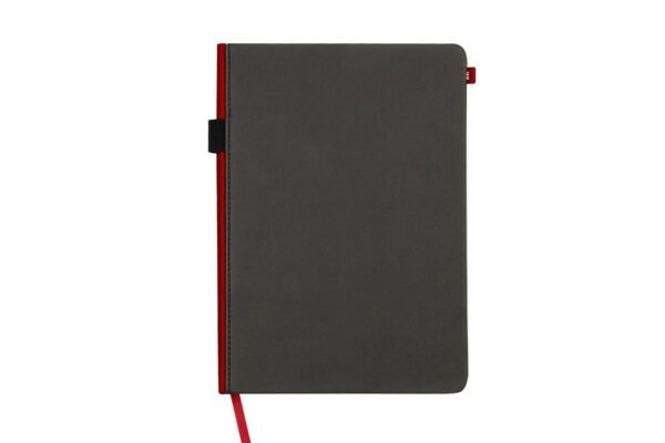 Infinity planner with pen loop and calendar pages in PU leather cover- Red