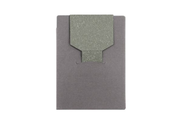 S145 BEETLE eco sticky note set with pads and page markers in compact notepad- Grey