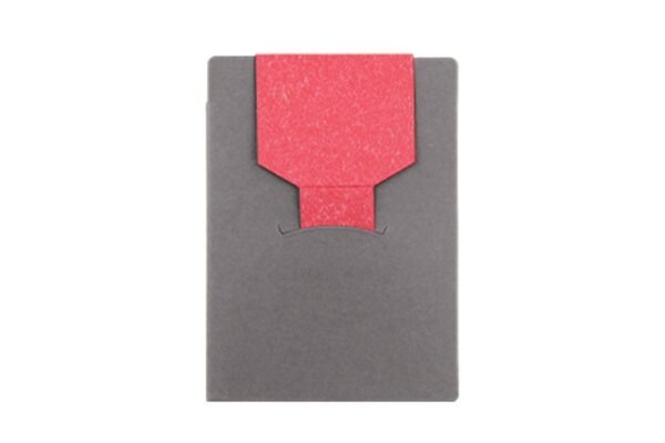 S145 BEETLE eco sticky note set with pads and page markers in compact notepad- Red