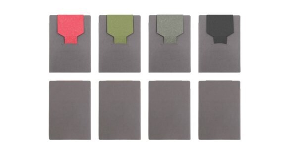 S145 BEETLE eco sticky note set with pads and page markers in compact notepad- group